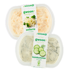 g'woon komkommer of sellerie salade